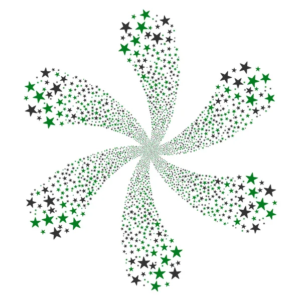 Salut fleur étoile — Image vectorielle