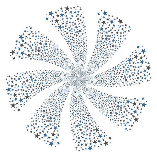 Зірка вертіти феєрверки — стоковий вектор