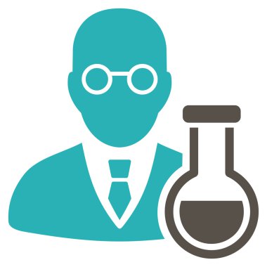 Kimyager düz simgesi