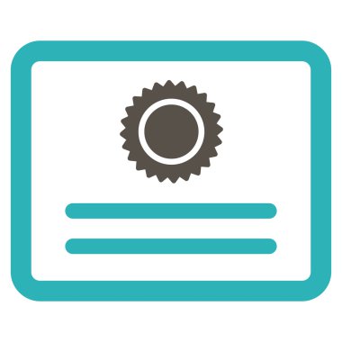 Diploma düz simgesi