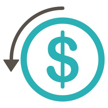 Geri ödeme düz simgesi