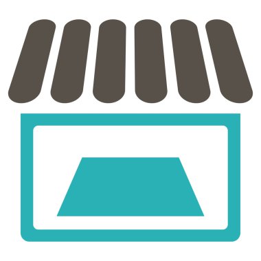 Dükkanı düz simgesi