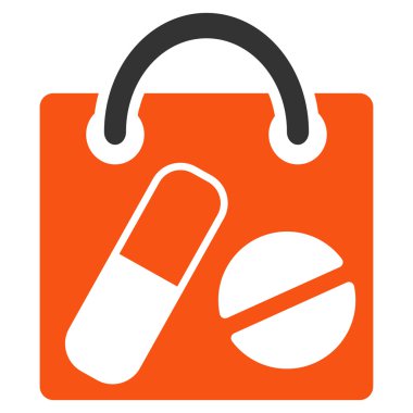 Uyuşturucu alışveriş çantası simgesini