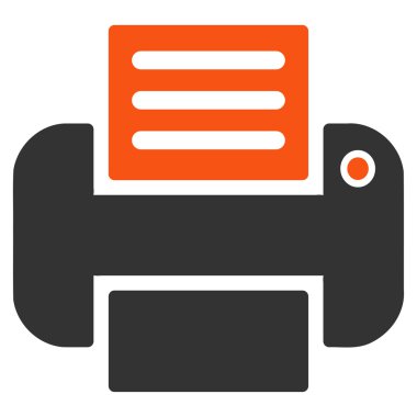 Yazdırma düz simgesi