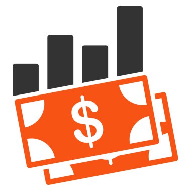 Satış çubuk grafik simgesini