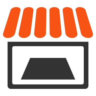 Dükkanı düz simgesi