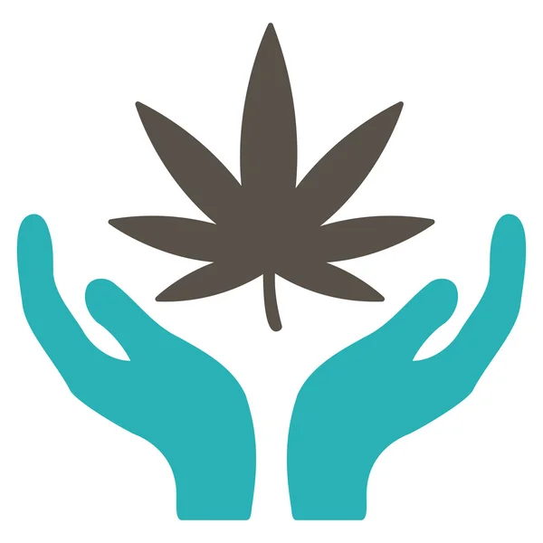 Ícone de cuidado de cannabis — Vetor de Stock