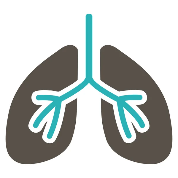 肺フラット アイコン — ストックベクタ