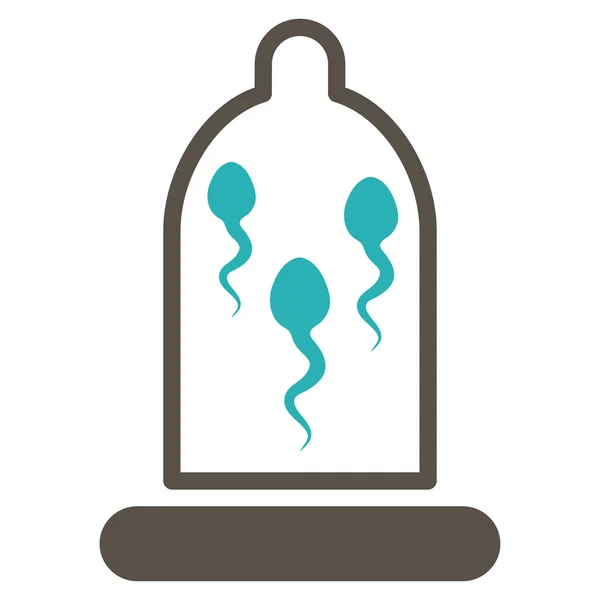 Sperm In Condom Icon — Stock Vector