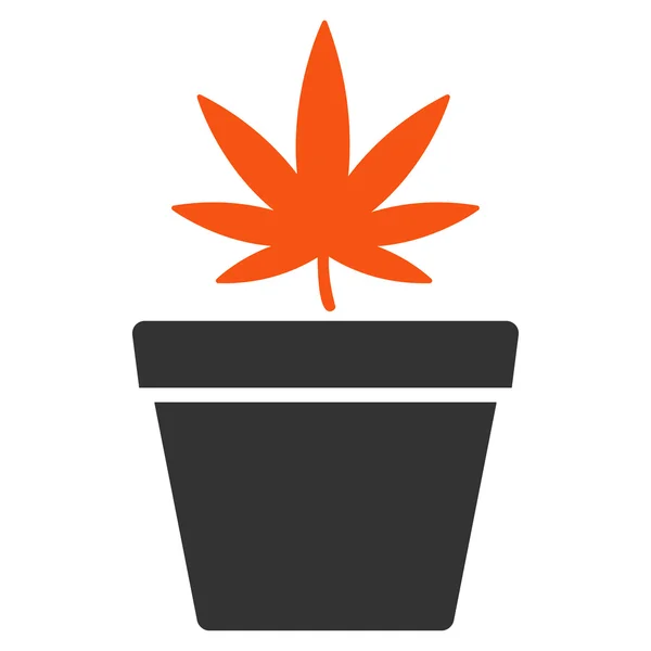 Cannabis potten ikonen — Stock vektor