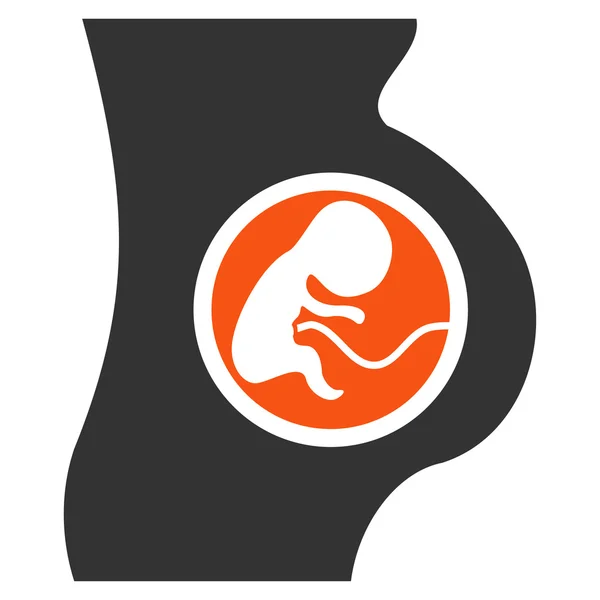 Donna incinta Icona — Vettoriale Stock