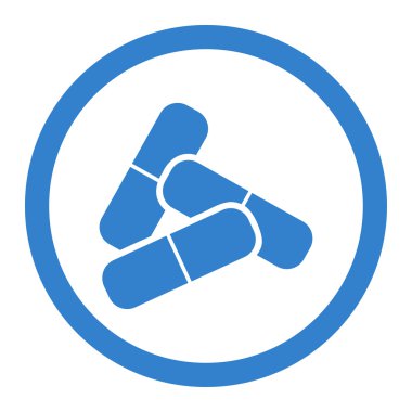 Hapları yuvarlak vektör simgesi