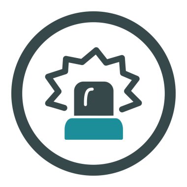 Alarm yuvarlak vektör simgesi