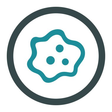 Amip yuvarlak vektör simgesi