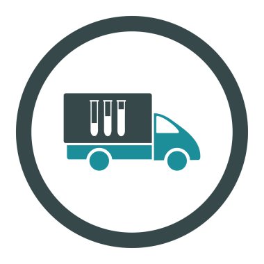 Analiz teslim yuvarlak vektör simgesi