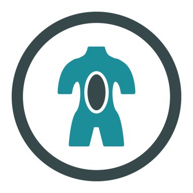 Anatomi yuvarlak vektör simgesi