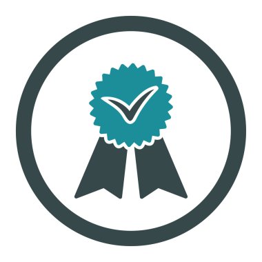 Onayı yuvarlak vektör simgesi