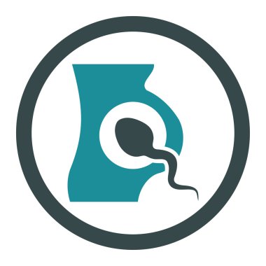 Suni tohumlama yuvarlak vektör simgesi