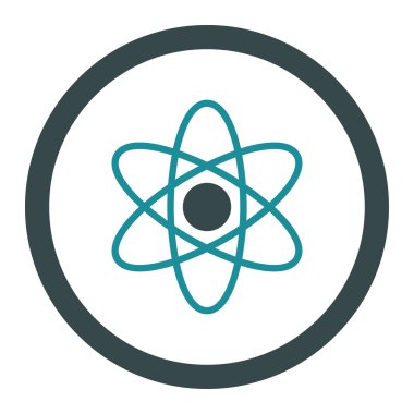 Atom yuvarlak vektör simgesi
