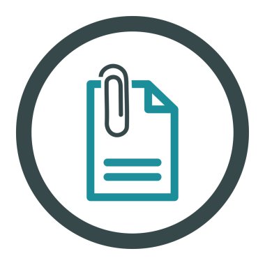 Belge yuvarlak vektör simgesi ekleme