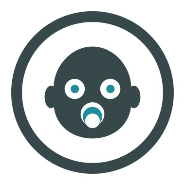 Bebek kafa vektör simge yuvarlak