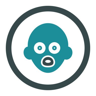 Bebek kafa vektör simge yuvarlak