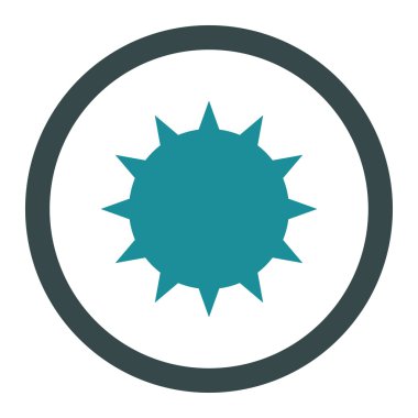 Bakteri yuvarlak vektör simgesi