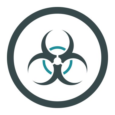 Biyolojik tehlike yuvarlak vektör simgesi