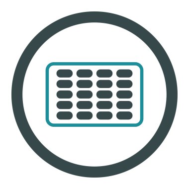 Blister yuvarlak vektör simgesi