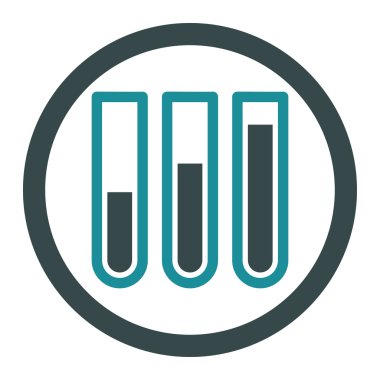 Kan analizi yuvarlak vektör simgesi