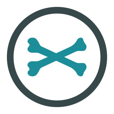 Kemikleri yuvarlak vektör simgesi