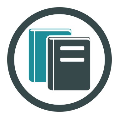 Kitaplar yuvarlak vektör simgesi