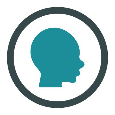 Vektör simge çocuk kafa yuvarlak