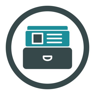 Dizin kutusunda yuvarlak vektör simgesi