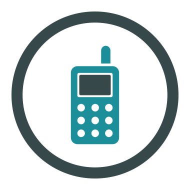 Cep telefonu yuvarlak vektör simgesi