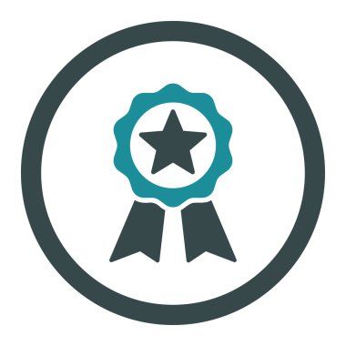 Vektör simge sertifikası mührüne yuvarlak