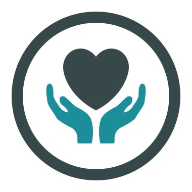 Sadaka yuvarlak vektör simgesi