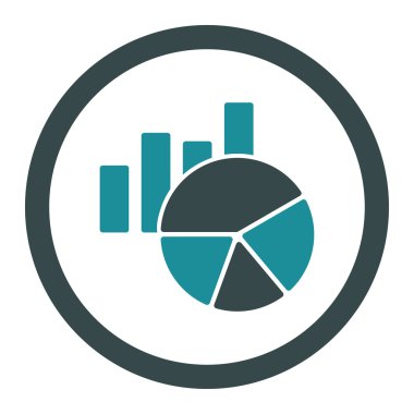 Grafikler yuvarlak vektör simgesi