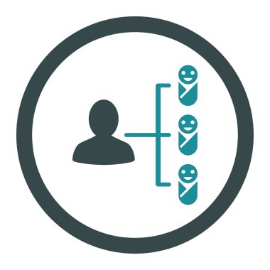 Çocuk Linkler yuvarlak vektör simgesi