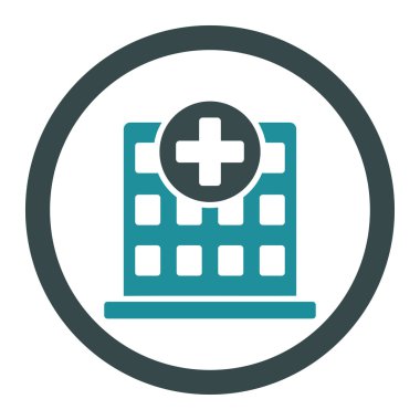 Klinik yuvarlak vektör simgesi