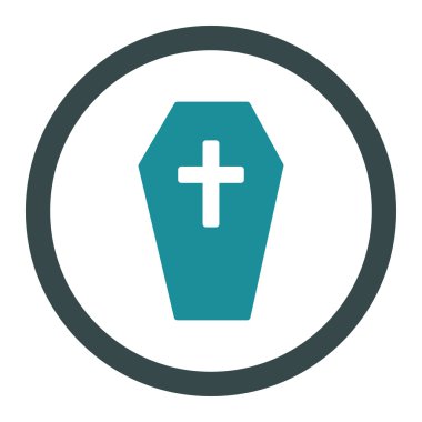 Tabut yuvarlak vektör simgesi