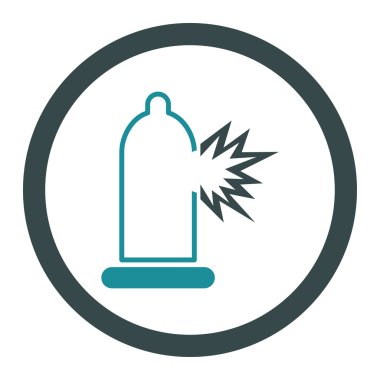 Prezervatif hasar vektör simge yuvarlak