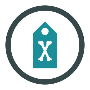 Ölü işaret yuvarlak vektör simgesi