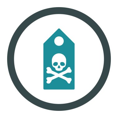 Ölüm işareti vektör simge yuvarlak