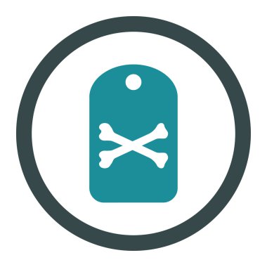 Ölüm etiketi vektör simge yuvarlak