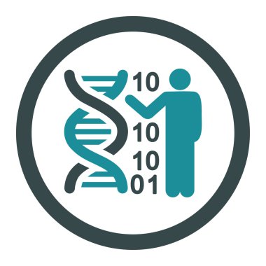 DNA kodu rapor vektör simge yuvarlak