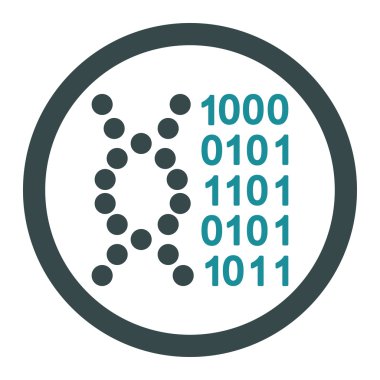 DNA kodu yuvarlak vektör simgesi