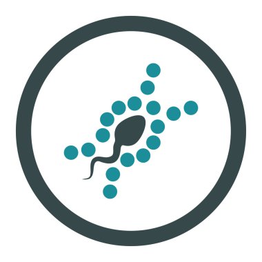 DNA çoğaltma yuvarlak vektör simgesi