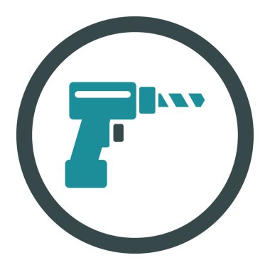 Matkap yuvarlak vektör simgesi