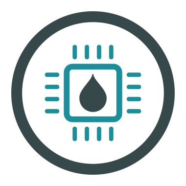 Analiz çip yuvarlak vektör simge damla